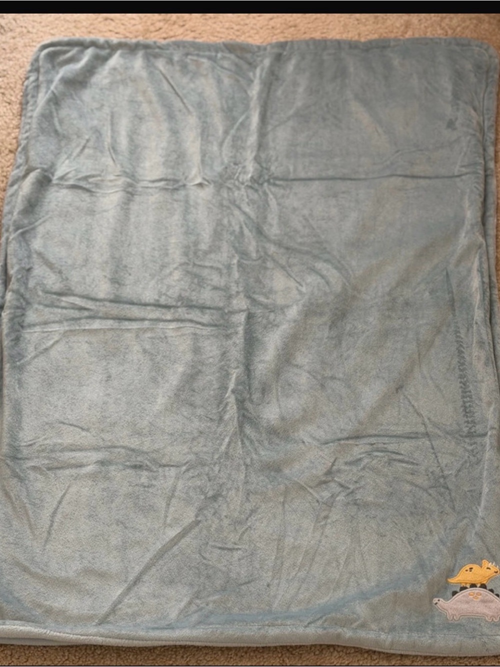 Carter's Blue Plush Baby Blanket